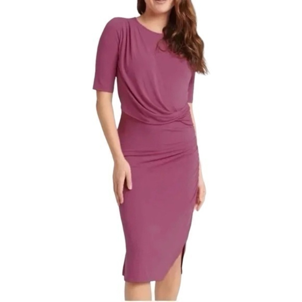 Betabrand Women's Dress in Mauve